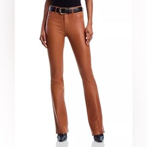 L'AGENCE Selma High Rise Sleek Baby Bootcut Jeans in Cognac Coated